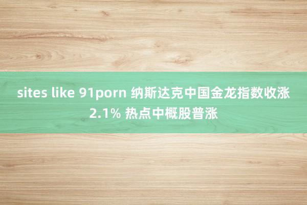 sites like 91porn 纳斯达克中国金龙指数收涨2.1% 热点中概股普涨